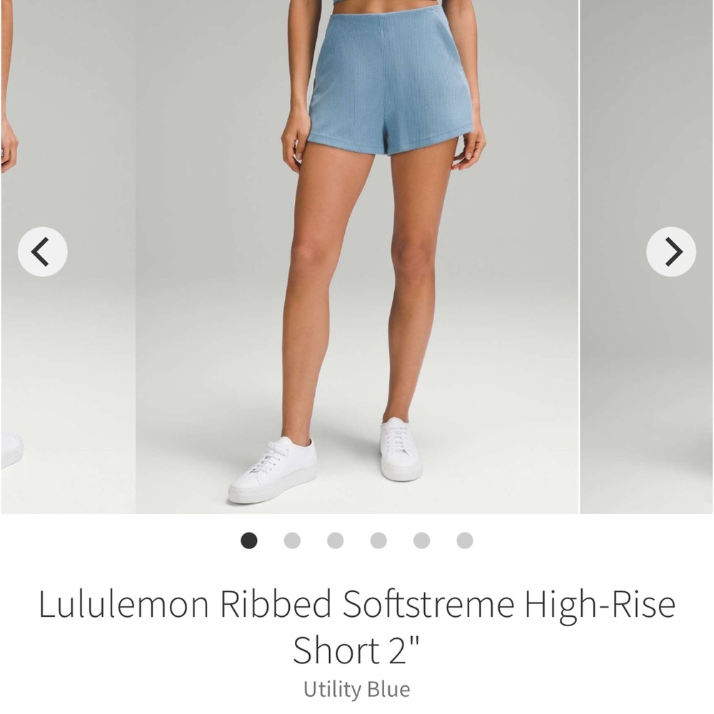 Lululemon Athletica Softstreme High-Rise Shorts in Blue